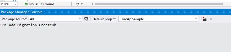 Add migration in ef core